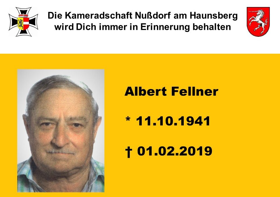 Abschied von Kamerad Albert Fellner