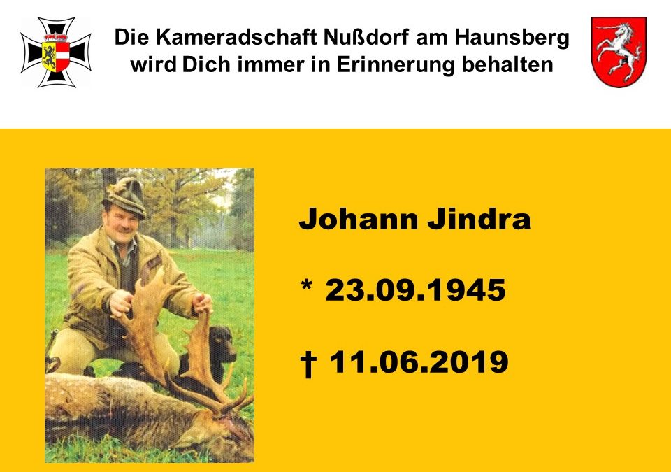 Abschied von Kamerad Johann Jindra