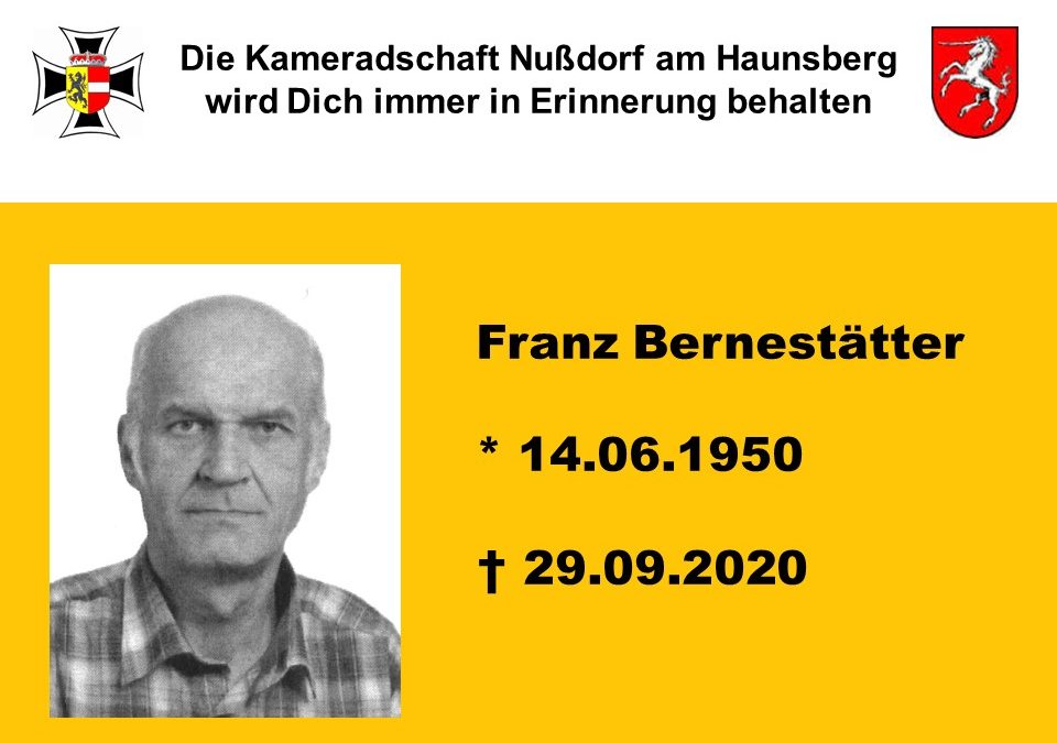 Abschied von Franz Bernestätter