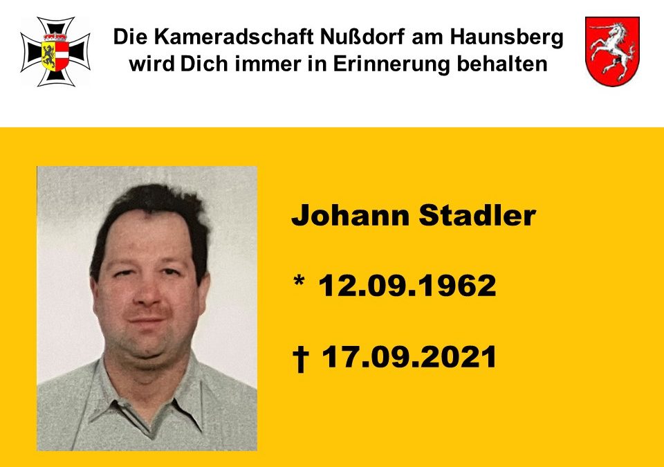 Abschied von Johann Stadler