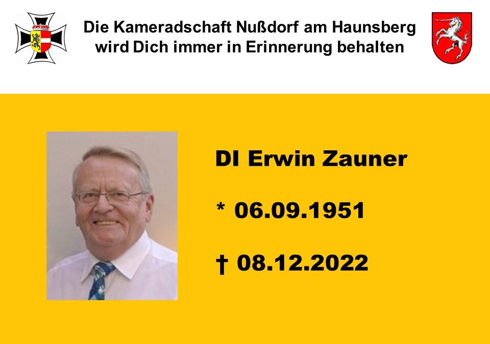 Abschied von DI Erwin Zauner