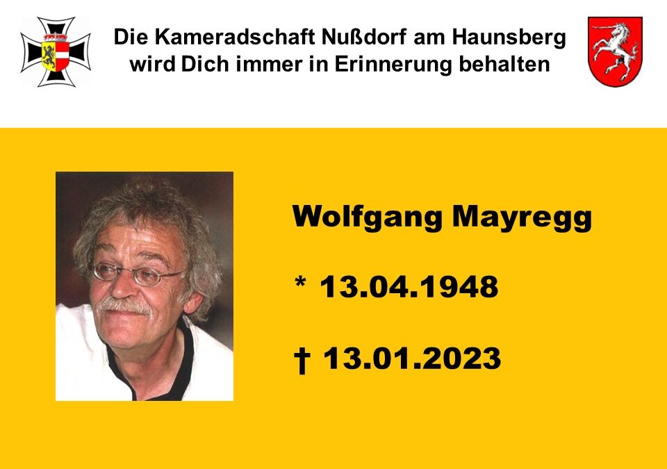Abschied von Wolfgang Mayregg