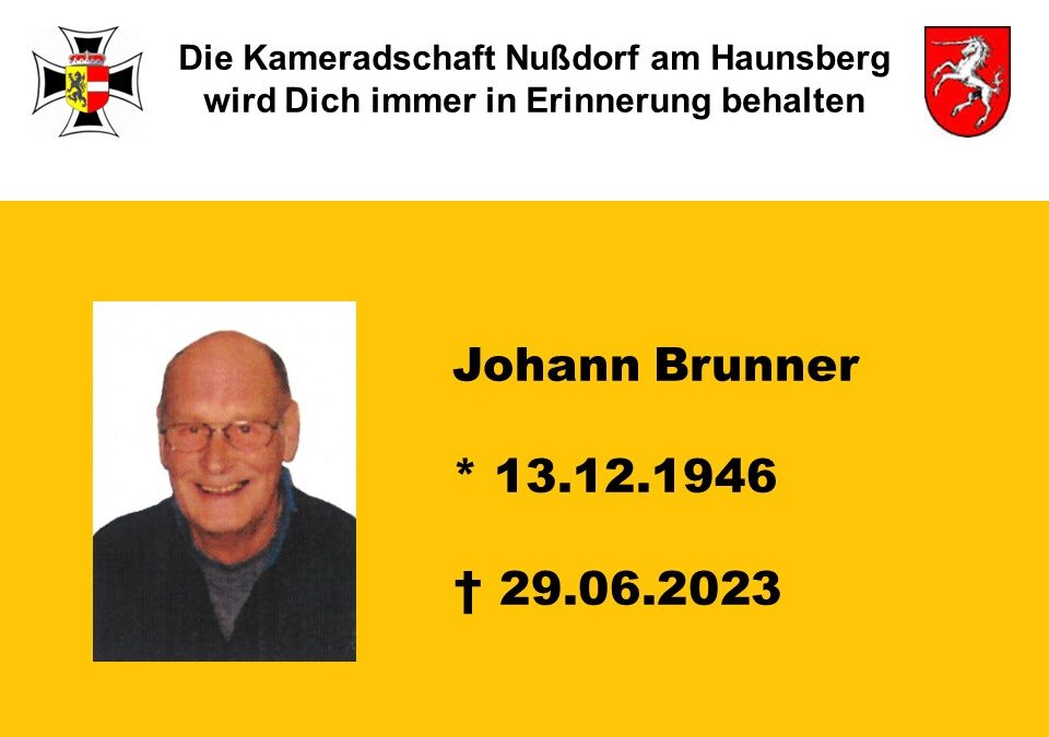 Abschied von Johann Brunner