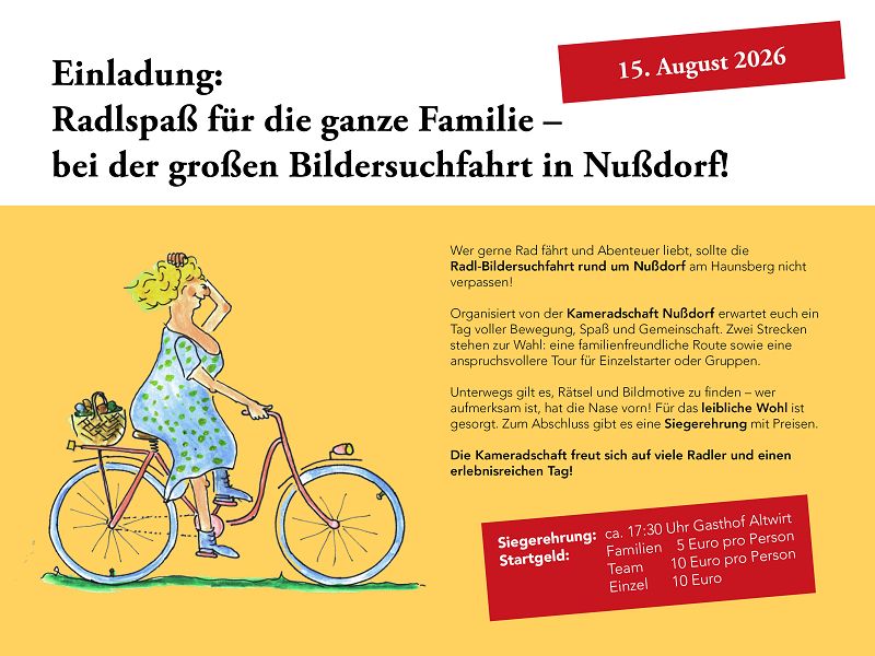 Radl-Bildersuchfahrt 15.08.2026